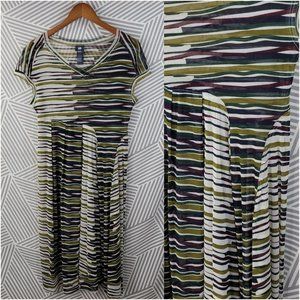 lilith Sheer Mesh Lagenlook Dress size Large Layering cover up Pleated Skirt